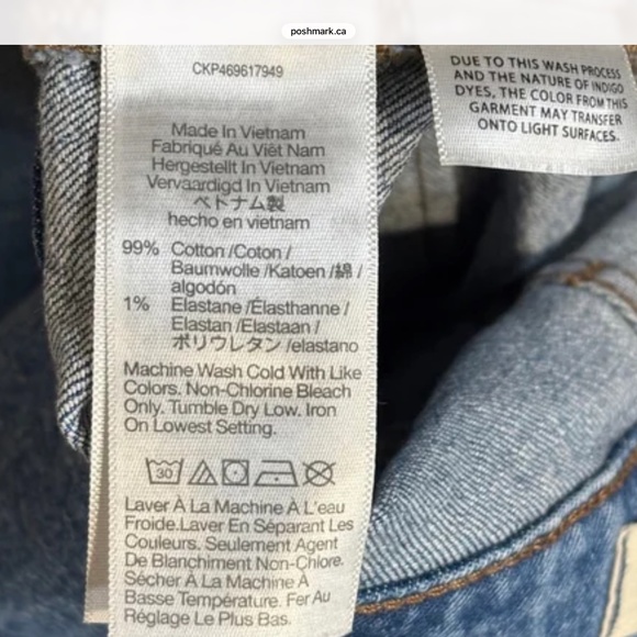 Madewell The Perfect Vintage Wide-Leg Crop Jeans Women’s Size 29 Blue Zipper Fly - Picture 4 of 4